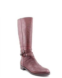 Via Spiga Gabrielle Burgundy Leather Fashion Knee High Boots