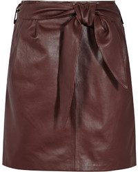 Reiss Leonie Belted Leather Mini Skirt