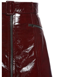 Drome Zip Up Patent Leather Mini Skirt