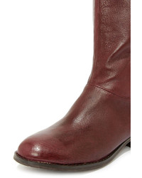 Chinese Laundry Fawn Bordeux Leather Over The Knee Boots