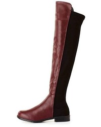 Bamboo Stretchy Flat Knee High Boots