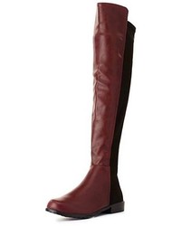 Bamboo Stretchy Flat Knee High Boots