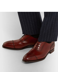George Cleverley Adam Cap Toe Burnished Leather Oxford Brogues