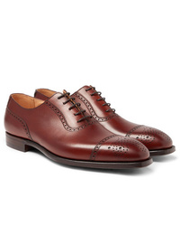 George Cleverley Adam Cap Toe Burnished Leather Oxford Brogues