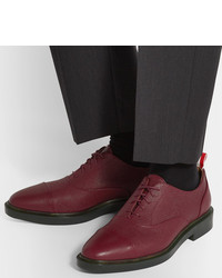 Thom Browne Cap Toe Pebble Grain Leather Oxford Shoes