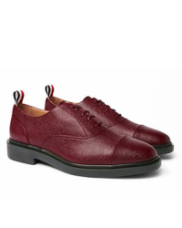 Thom Browne Cap Toe Pebble Grain Leather Oxford Shoes