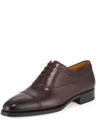 Magnanni For Neiman Marcus Vekio Leather Lace Up Oxford Burgundy