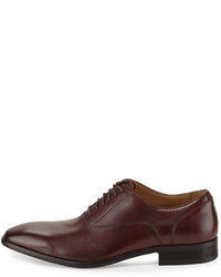Neiman Marcus Imola Leather Lace Up Oxford Burgundy
