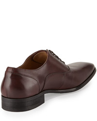 Neiman Marcus Imola Leather Lace Up Oxford Burgundy