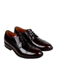 Burgundy Leather Oxford Shoes