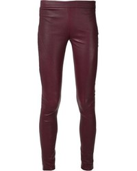 Burgundy Leather Pants