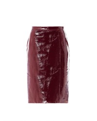 BURBERRY PRORSUM Laminated Leather Skirt