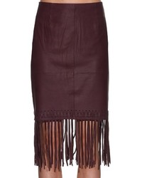 Elizabeth and James Jaxson Leather Fringe Skirt