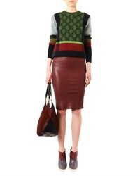 Drome Nappa Leather Pencil Skirt