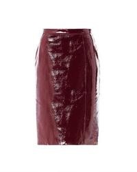Burberry Prorsum Laminated Leather Skirt