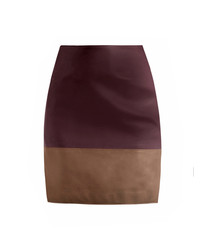 Richard Nicoll Bi Colour Leather Skirt