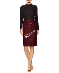 Valentino Faux Leather Pencil Skirt