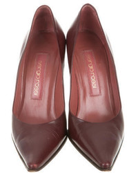 Sergio Rossi Leather Pointed Toe Pumps