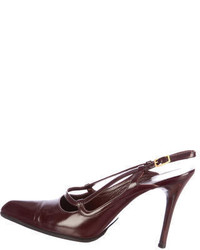 Tod's Leather Slingback Pointed Toe Pumps
