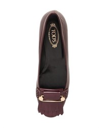 Tod's 30mm Safety Pin Fringed Leather Pumps