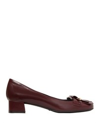Tod's 30mm Safety Pin Fringed Leather Pumps
