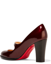 Christian Louboutin Top Street 85 Patent Leather Mary Jane Pumps