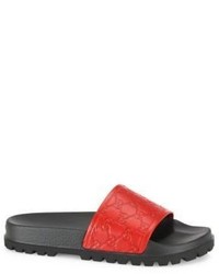Gucci Pursuit Treck Leather Slides