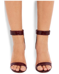 Givenchy Sandals In Burgundy Croc Effect Leather Claret