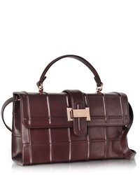 Rodo Burgundy Nappa Leather Lunch Bag