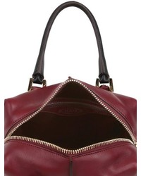 Woman BURGUNDY Tod's T Case Bauletto in Leather Small XBWTSTH0200XPRPZR611