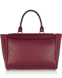 Hill & Friends Happy Satchel Leather Tote Burgundy