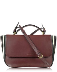 Sonia Rykiel Lucien Mahogany Large Leather Flap Bag