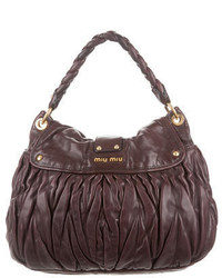 Miu Miu Quilted Leather Coffer Satchel