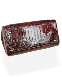 L.a.p.a. Ruby Red Croco Stamped Patent Leather Satchel Bag