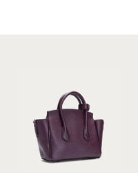 Sommet Extra Small Maroon Leather Mini Shoulder Bag