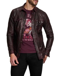 John Varvatos Lionell Leather Shirt Jacket
