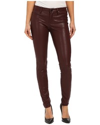 Blank NYC Burgundy Five Pocket Vegan Leather Pants In Going Downtown