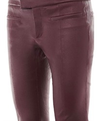 Helmut Lang Cropped Stovepipe Leather Trousers