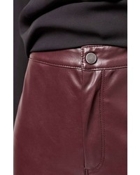 Topshop Faux Leather Crop Trousers