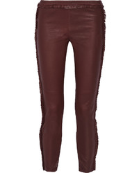 Isabel Marant Janet Fringed Leather Skinny Pants