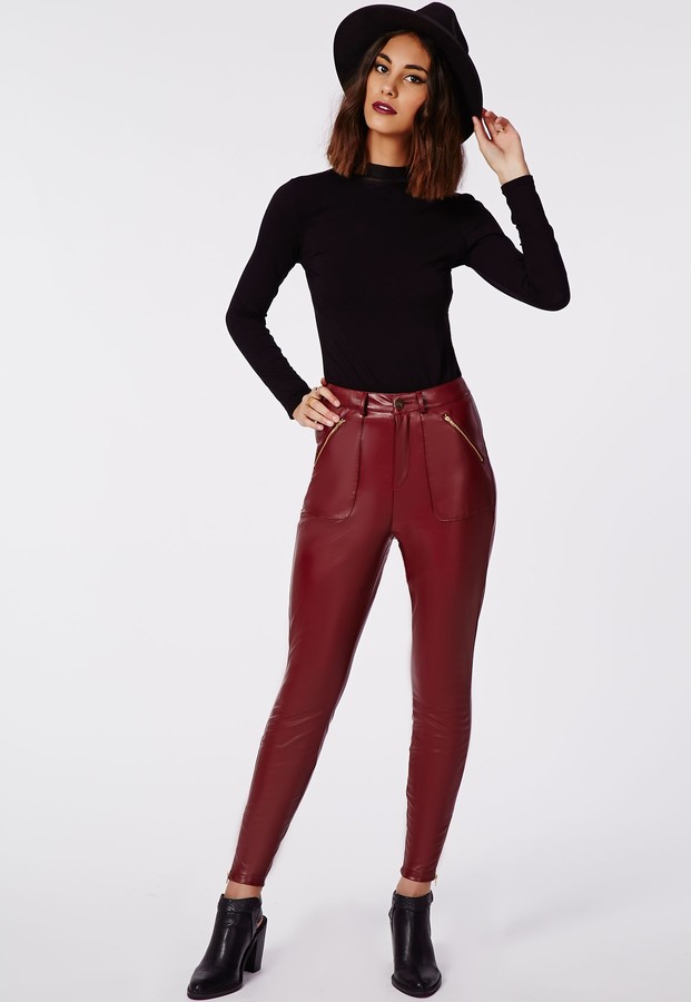 Coated skinny trousers, black, Vero Moda | La Redoute