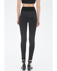 Forever 21 Paneled Faux Leather Pants