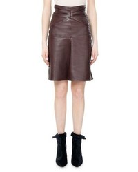 Isabel Marant Gladys High Waist Ruched Leather Skirt