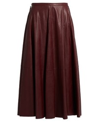 Maison Margiela Mm6 By Mid Rise Faux Leather Full Skirt