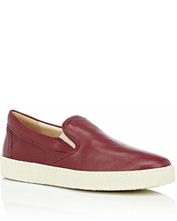 Barneys New York Crepe Sole Leather Slip On Sneakers