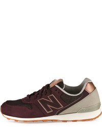 New Balance 696 In Line Mix Trainer Sneaker Supernova Red