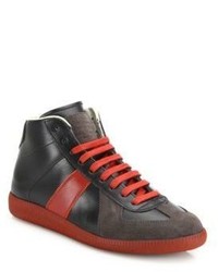 Maison Margiela Lace Up Leather Sneakers