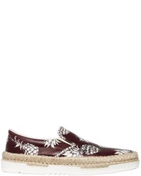 Valentino Pineapple Leather Espadrille Sneakers