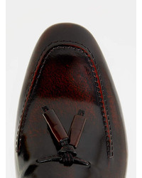 Hudson Shoes Hudson Pierre Burgundy Leather Tassel Loafers