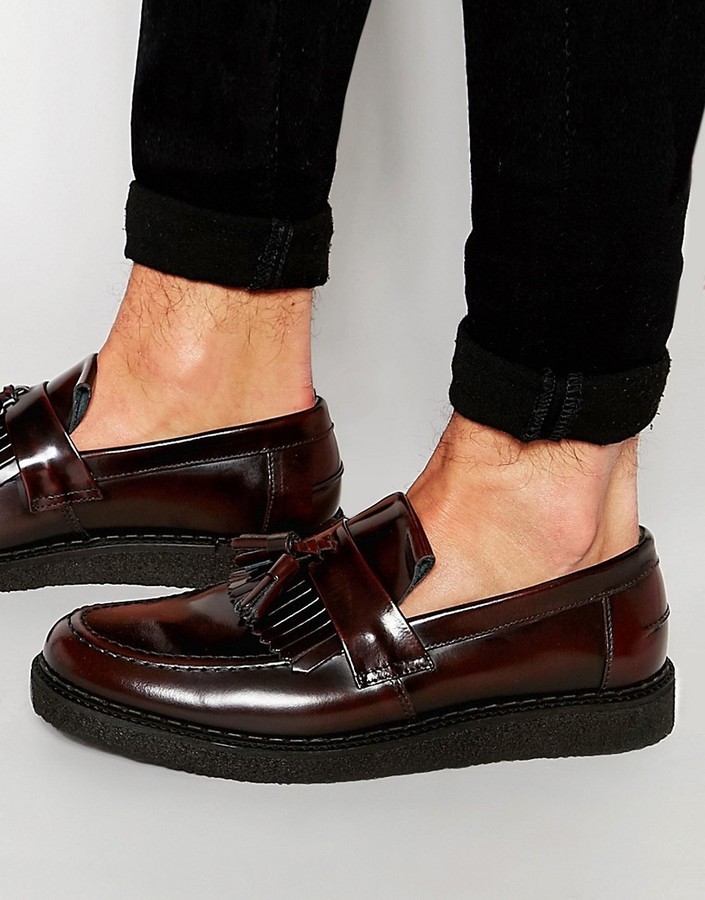 fred perry george cox tassel loafer leather